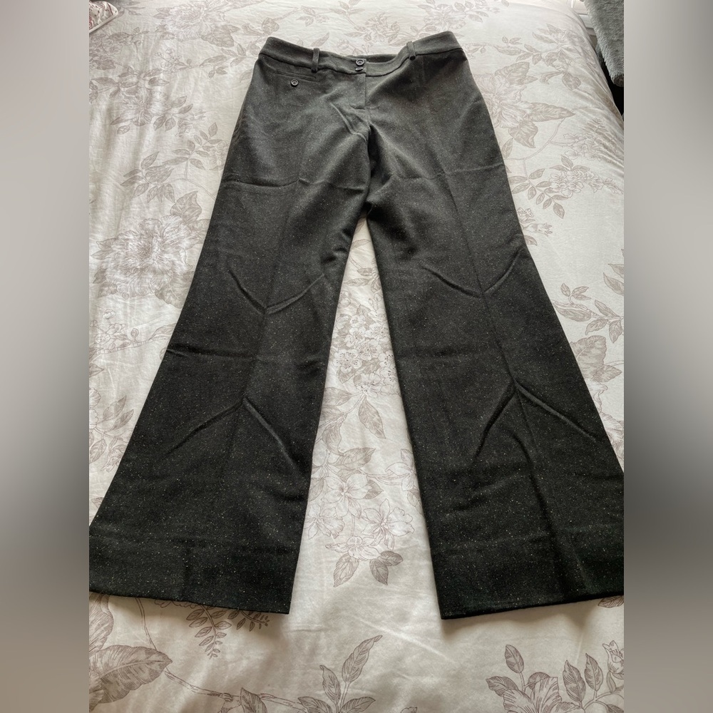 Ann Taylor Y2K Hunter Green Wool Low Rise Trouser‎ Pants 4 Office Career
